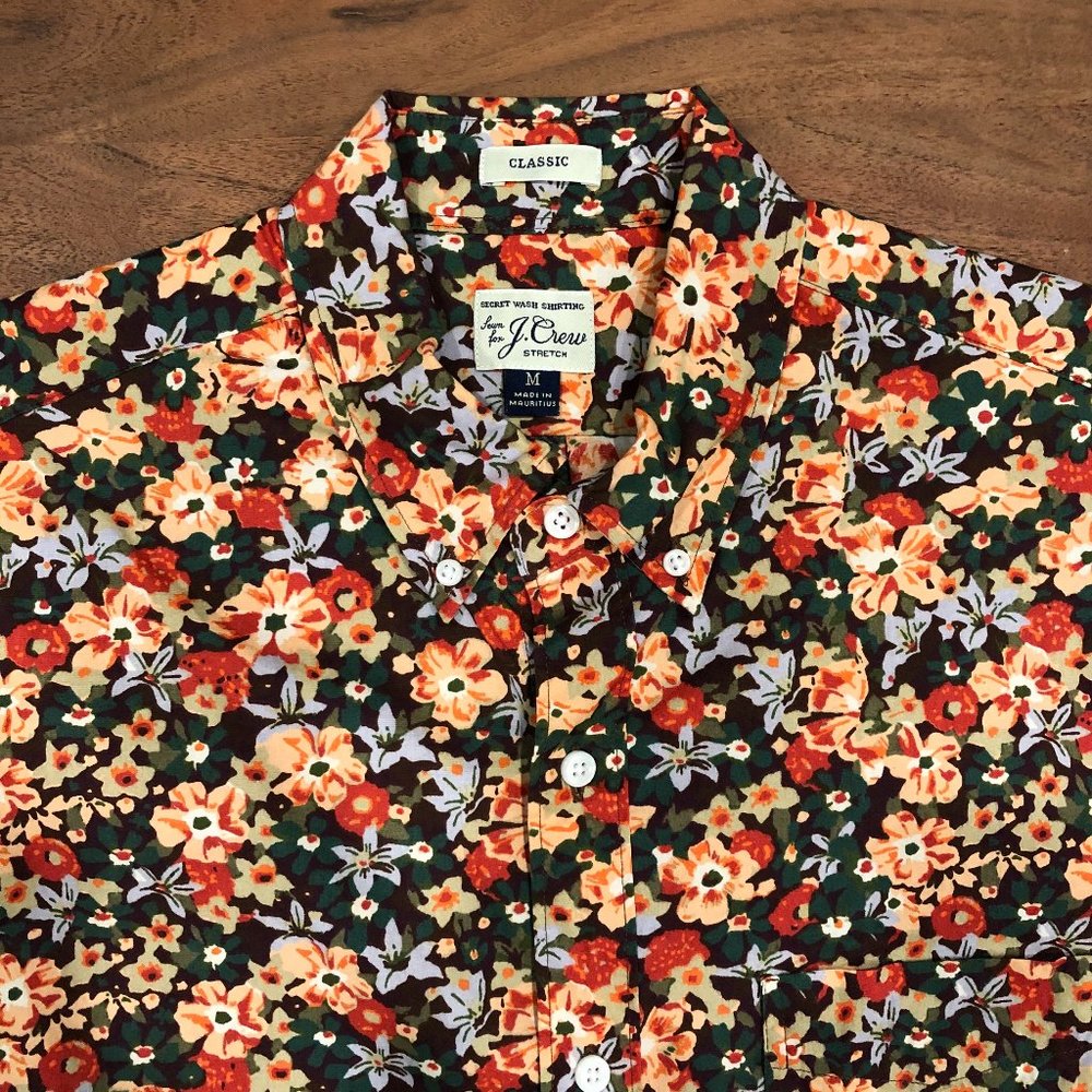 J. Crew Floral Short Sleeve Shirt